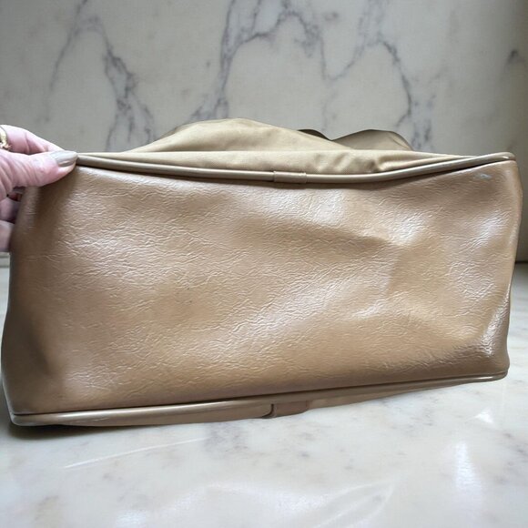 Y2K Vintage Samsonite Tan Nylon Crossbody Travel Shoulder Bag, Zip Top, Pockets, - Picture 3 of 6